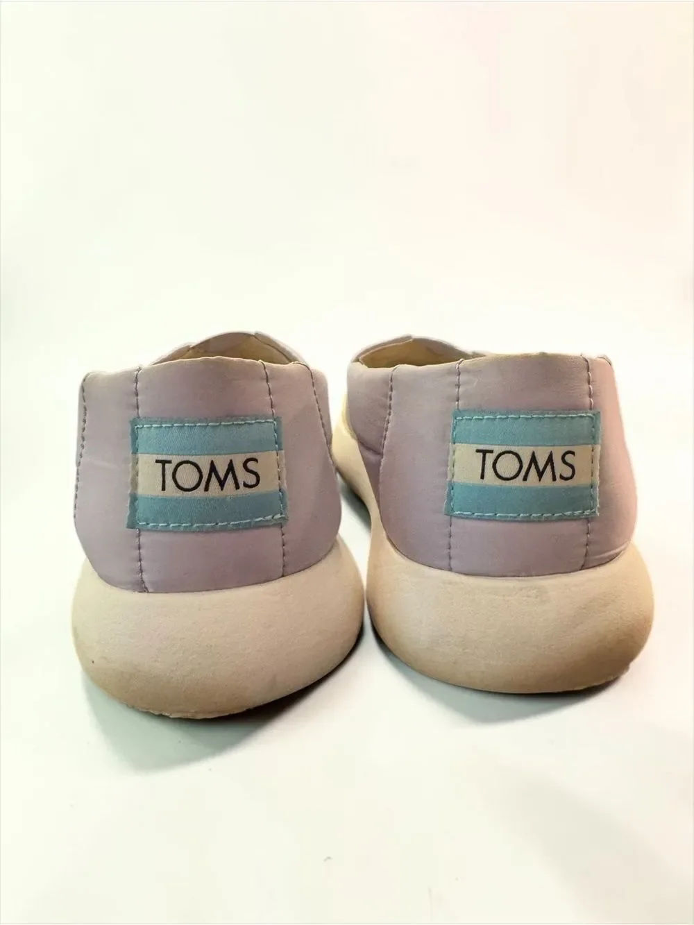 TOMS Mallow Alpargatas Quilted Pastel Lavender Peach Cream 9.5